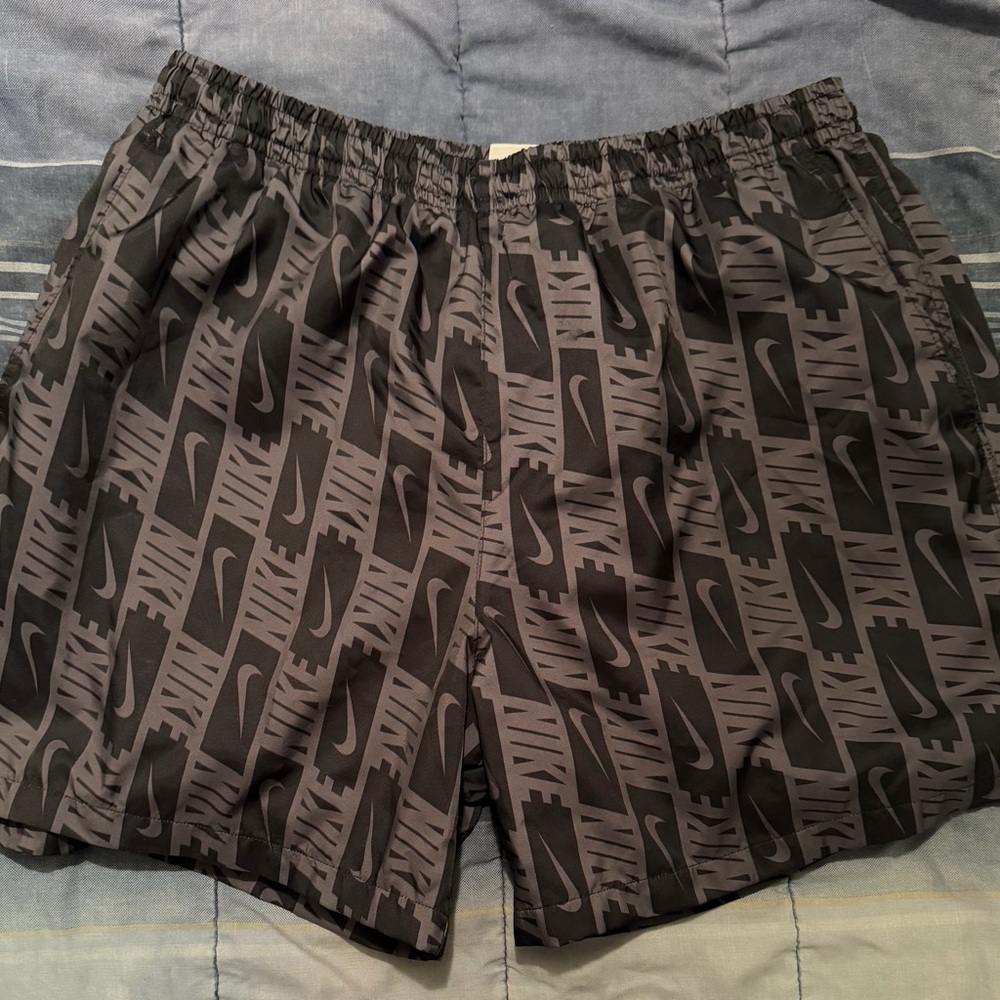 Nike Black and Gray Athletic Shorts